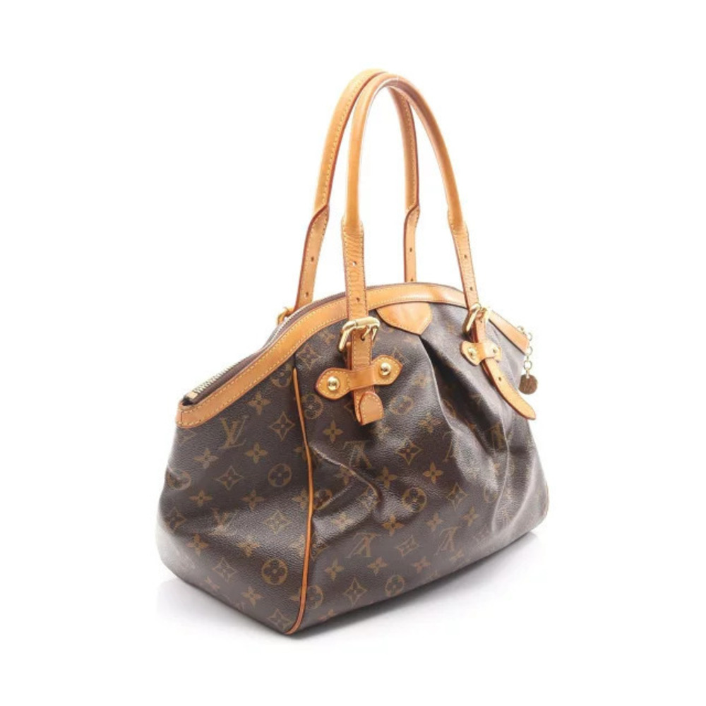 Louis Vuitton Monogram Canvas Handbag Leather Tivoli Brown